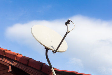 satellite dish on the roof