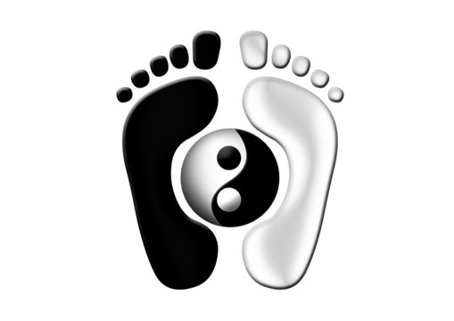 Naklejki Yin Yang Füsse - Symbol