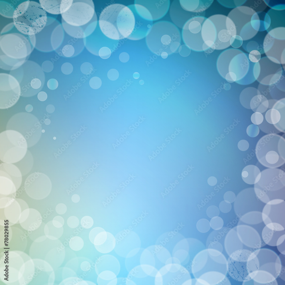 Poster Abstract bokeh sparkles frame with blurred background