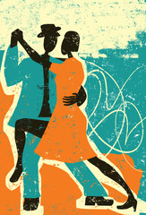 Two people dancing the tango