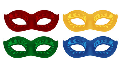 Faschingsmasken - 4 Farben