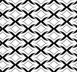 Black and white seamless pattern twist line style.