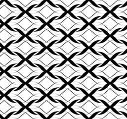 Black and white seamless pattern twist line style.