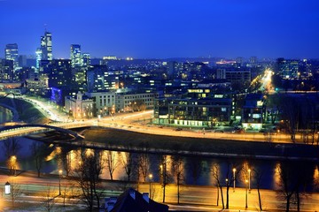 Vilnius Winter Panorama From Gediminas Castle Tower