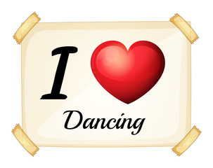 I love dancing