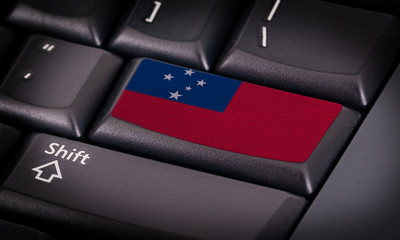 Flag on keyboard