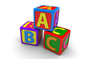 Fototapeta na wymiar Children Alphabet Blocks