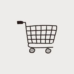 doodle shopping cart - 78034235