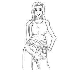 woman smiling and posing