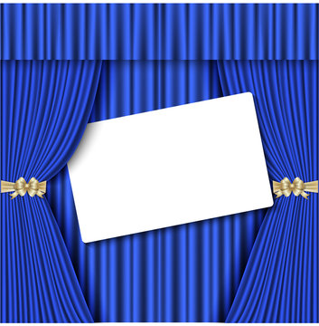 Blue Theater Curtain