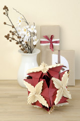 Origami Kusudama with gifts