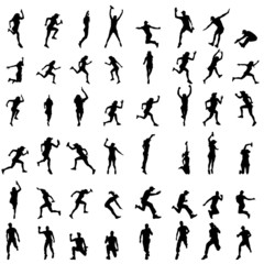 Vector silhouette of people.