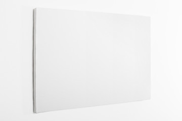 White canvas on white wall, clipping path included