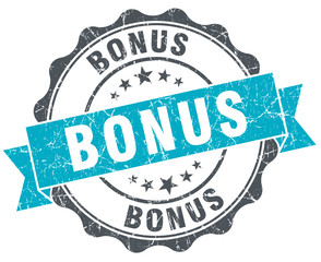 Obraz premium bonus vintage turquoise seal isolated on white