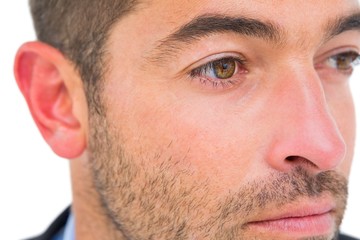 Obraz premium Close man looking on the side