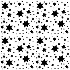 Naklejka premium Seamless Pattern Space. Starry Sky. Vector Illustration.