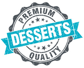 Obraz premium desserts vintage turquoise seal isolated on white