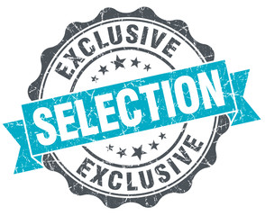 exclusive selection vintage turquoise seal isolated on white