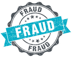 fraud vintage turquoise seal isolated on white