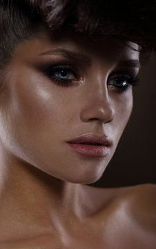 Glamorous Fashion Model with Dark Mascara