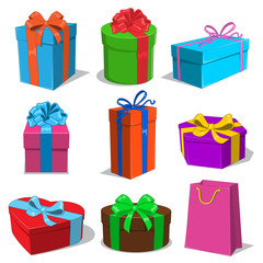 Present boxes collection.