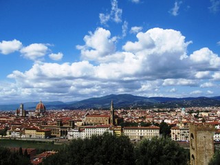 Fototapeta premium Panorama von Florenz - Blick vom Piazzale Michelangelo - Italien
