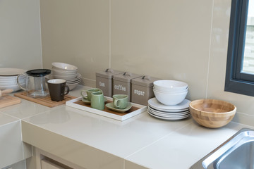 modern pantry with utensil in kitchen