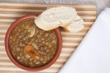 Plato de legumbres.