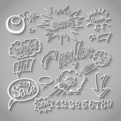 Bomb symbol,clean vector shadow explosion comic style