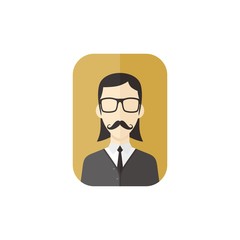 man hipster avatar user picture cartoon character