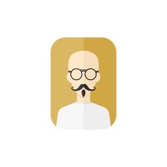 man hipster avatar user picture cartoon character