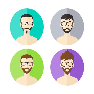 man hipster avatar user picture cartoon character