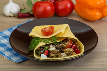 Aubergine pita