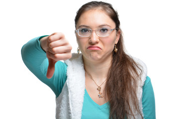 Junge Frau sagt nein