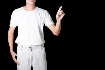 man showing finger to be number one