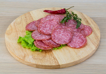 Sliced salami