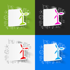 drawing business formulas. wind turbines