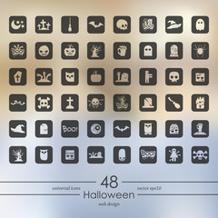Set of halloween icons