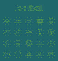 Set of football simple icons