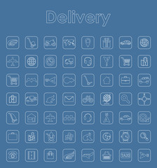 Set of delivery simple icons