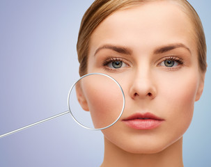 face of beautiful happy young woman