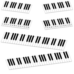 isometric piano keyboard set