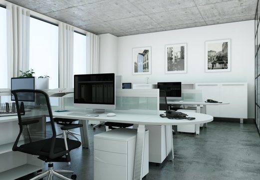 modernes Büro im Loft