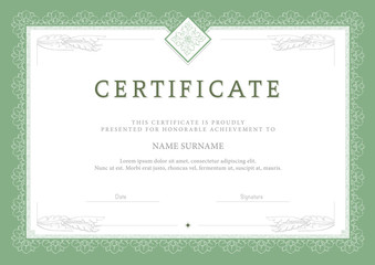 certificate, Diploma of completion, vector design template