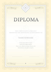 certificate, Diploma of completion, vector design template
