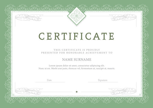 certificate, Diploma of completion, vector design template