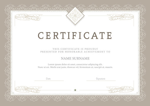 certificate, Diploma of completion, vector design template