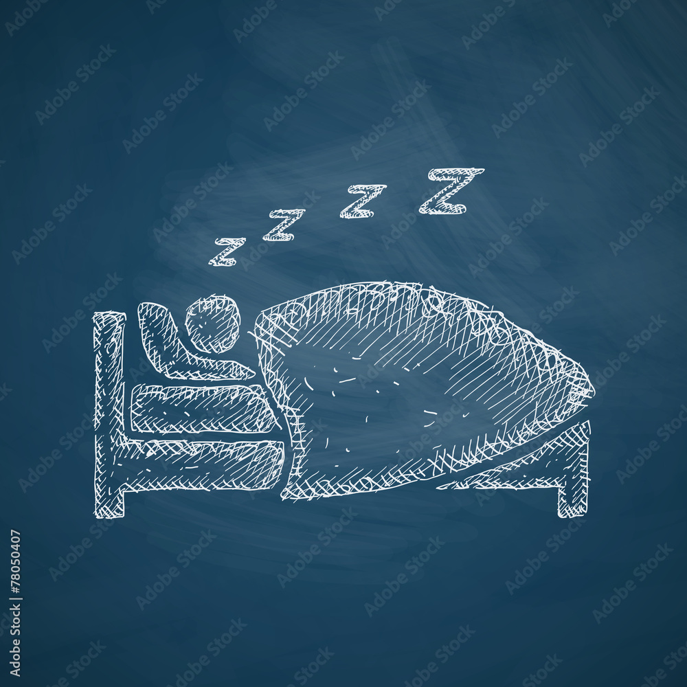 Wall mural sleep icon