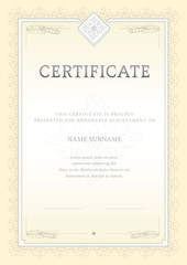 certificate, Diploma of completion, vector design template