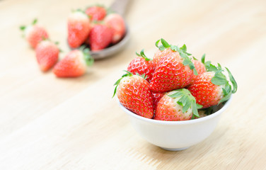 Red fresh strawberies